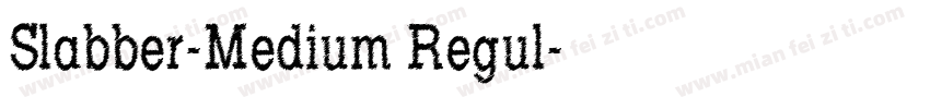 Slabber-Medium Regul字体转换